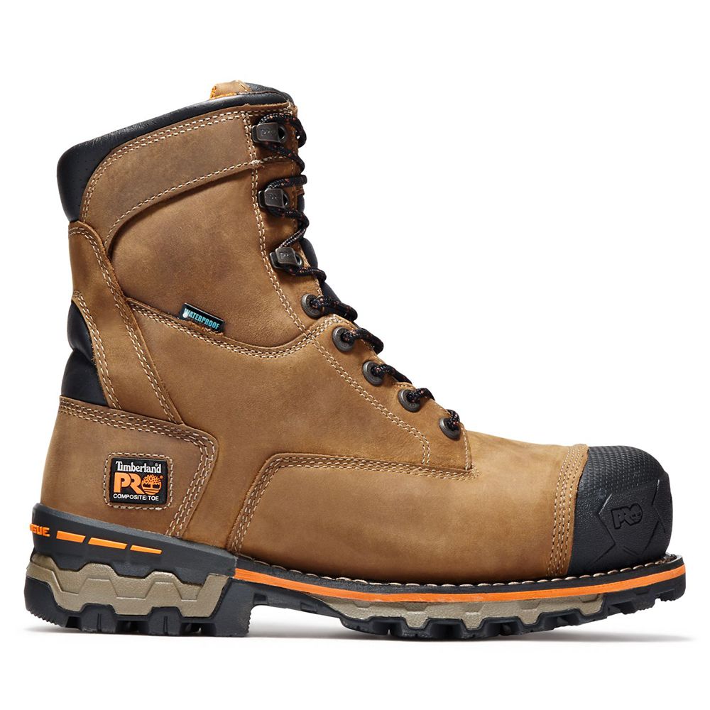 Botas de Trabajo Timberland Hombre Pro® Boondock 8" Comp Toe Marrones/Negras - Chile JNO-169473